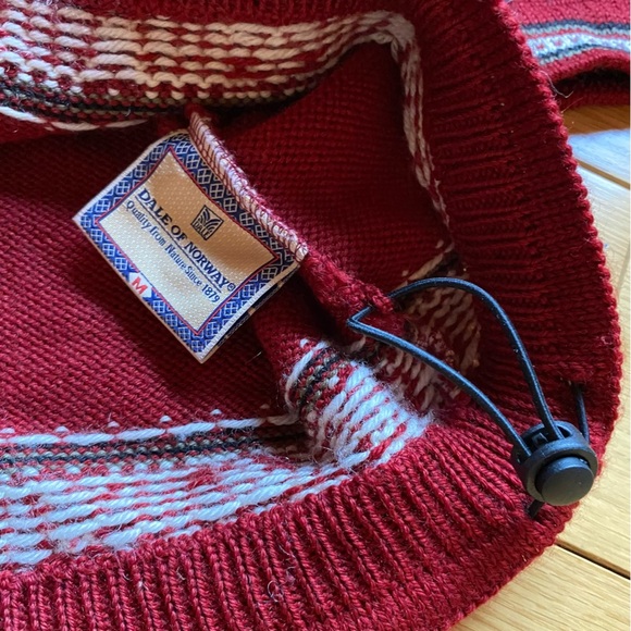 Vintage Dale of Norway Sport Solferino Wool Sweater Red Cross Zip Nordic Ski Vtg - Picture 5 of 12